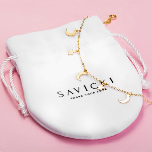 Bransoletka celebrytka gwiazdki Savicki: srebrna pozłacana